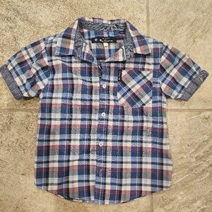 Ben Sherman Boy's Short Sleeve Button Down, Size 5